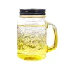 Factory Promotion Christmas Gift 300 ml Magic Color Change Glass Bottle Cold Beer Mug With Handle