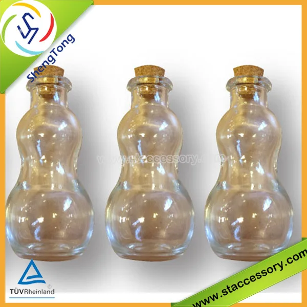 new design heart shaped glass bottle with cork