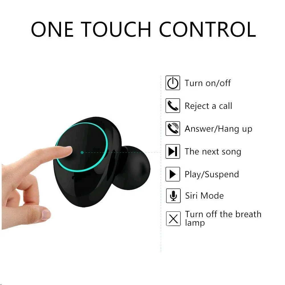 S8 TWS Bluetooth Earbuds Wireless Noise Cancelling Black Wireless Earbuds Sweatproof Wireless Earphones - ANKUX.COM