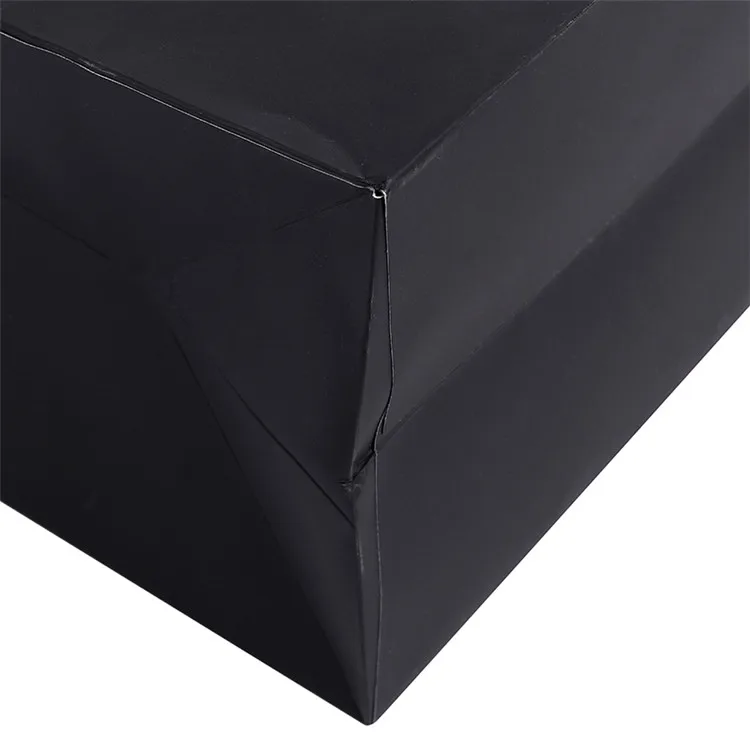 Hot Selling Recycled Foldable Shopping Simple Black Packing Paper Bag With Many Colors