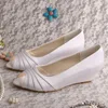 White Wedding Shoes Wedge 4.5CM