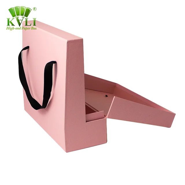 wholesale rigid cardboard wedding paper gift handle bag custom