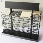 Custom stone sample desktop quartz display rack showing stand