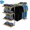 high end wooden metal frame clothes hanger display rack