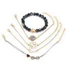 European design brand genuine simple gold thin chain pandora charms bracelet