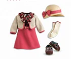 Vintage noble lady dress fits 18-inch American girl doll shoes and clothes