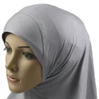 Arabic Islamic muslim women plain color polyester sport instant inner cap scarf hijab headwear bike caps