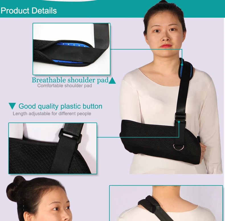 Fashion black mesh left rigth type upper arm support brace sling for shoulder injury on sale_02