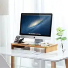 Bamboo Wood Office Desk Laptop Computer Monitor Stand