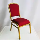 High Quality Modern Price Steel Red Fabric Cover Hotel Wedding Reception Banquet Hall Furniture Used Banquet Hall Chairs