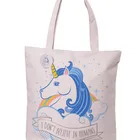 Fairy flower full printing handbags canvas shopping bag