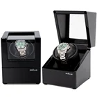 Driklux Custom Logo Wooden Watch Box Case Black Gloss Paint Single Automatic Watch Packaging Luxury Watch Winder