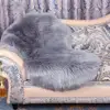 Irregular gray Fluffy Faux Fur Sheepskin Area Rug Bedroom Sofa Cover Seat Shaggy Bedside Rugs 2' x 3'