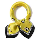 Custom Digital Printed Fashion Satin Silk Neck Scarf For Elegant Ladies
