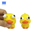 Novelty Vinyl Toy Wholesale Yellow Duck Eye Pop Out Squeeze Toys