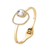 UK Personerlized womens gold bangles latest designs diamond hinge bangle cuff Bracelet