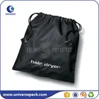 Black Custom Polyester Gift Drawstring Bag With Logo For Hair Dryer