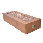 Outdoor Garden Rectangle Gas Fire Pit Table Gas Fire Bowl With High Quality