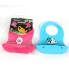 Super Soft Silicone Baby Bib Cartoon Children Newborn Rice Pocket Waterproof Stereo Eat Meals Bibs