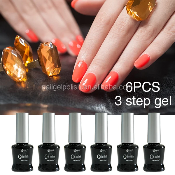 hot sale 6 bottles 5ml free samples gel nail polish kit