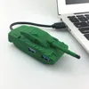 Custom shape fancy PVC 3D tank shape 4 ports 2.0 3.0 USB HUB