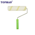 Woven synthetic zinc plated wall paint roller brush