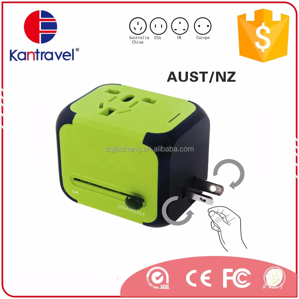 js-a036 popular gift item world usb travel adapter with dual usb