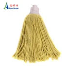 household fabric floor cleaning cotton mop head with plastic clip