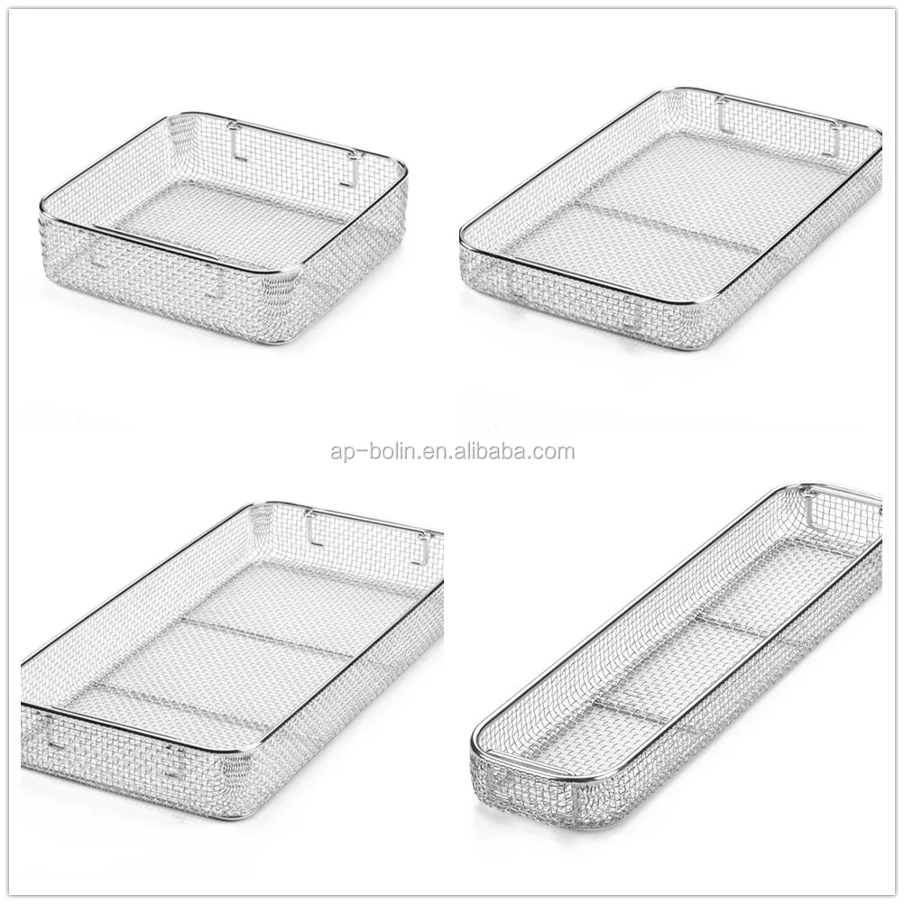 customized stainless steel wire mesh tray basket for