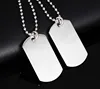 Hotsale Item Engraved Custom Size High Polish Stainless Steel Silver Cheap Dog Tag Necklace