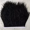 Customized Color fluffy 10-15cm black ostrich feather trimming cloth sideband DIY clothing accessories decorative