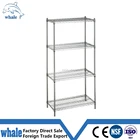 4 tier NSF Certificated ISO Approved wire chrome shelving unit with corner units