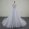 2018 New Design Light Blue Sheer Straps A-Line Beaded Wedding Dress Bridal Gown Handmade