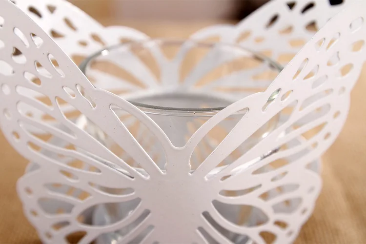 European modern minimalist pastoral candle holder zakka Iron Butterfly Candle lantern wedding props