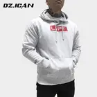 Custom White Printing 100% Pre-Shrunk Cotton Hoodies