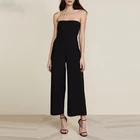 OEM Fashion Women Off Shoulder Wide Leg Jumpsuit