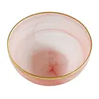 Wholesale handmade gold rim glass bowl