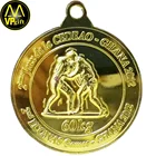 High quality China Metal gold 3D fighting marathon running race sports trophy medal