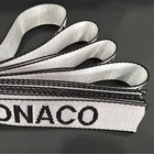 custom jacquard ribbon 3.8cm width nylon cotton material non elastic webbing