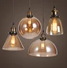 Custom design kitchen Decorative round glass vintage pendant light fixture