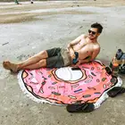Wholesale donut beach towel portugal, water absorption fast drying non-stick sand microfiber beach round towel