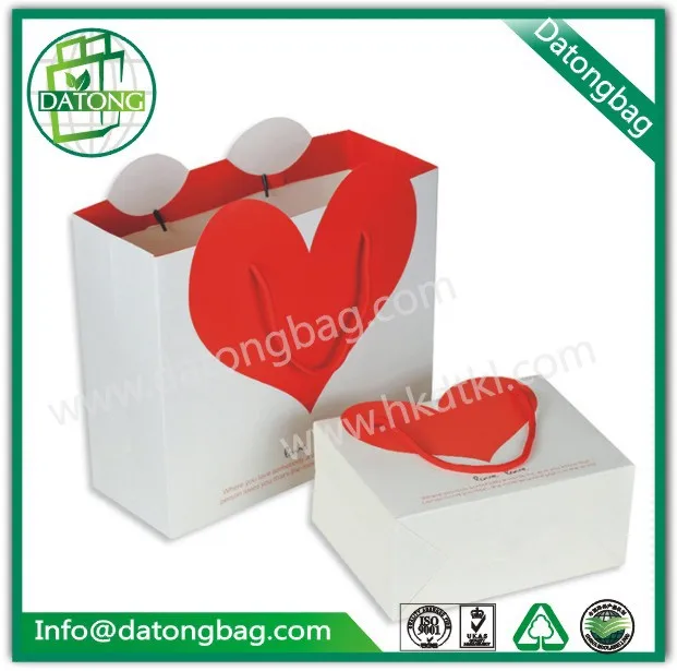 bag paper candy bag paper gift bag with heart shape printing