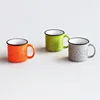 Promotional wholesale stoneware jumbo soup mug with enamel design