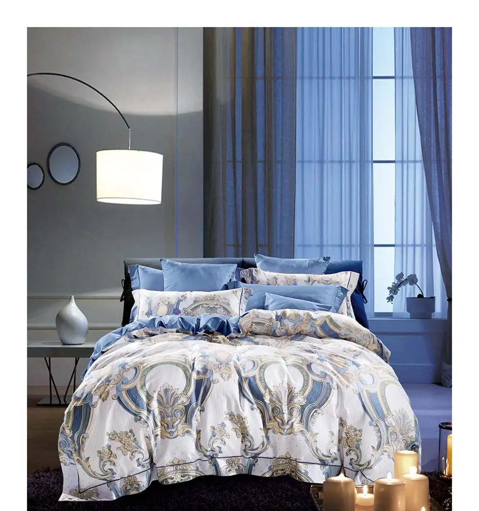 New Print Complete Cotton Bedding Set TC 200 Duvet Cover Fitted Sheet Pillowcase