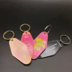 Hotel number logo enamel color metal keychain with custom logo