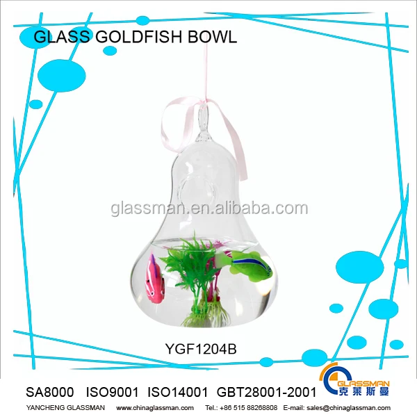 glass aquariums accessories hanging glass goldfish bowl ygf1206