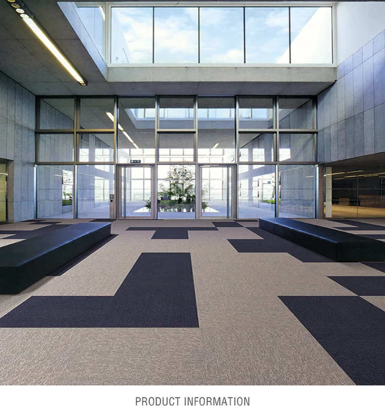 jacquard  office 50cmx50cm nylon high quality office carpet tiles