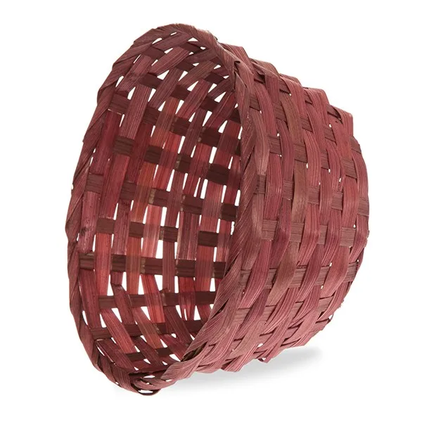 wholesale cheap hand-woven storage round bamboo utility basket