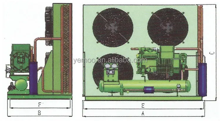 Cold Room Refrigeration Unit, 10HP, 380V-420V, AC Power - detail 2