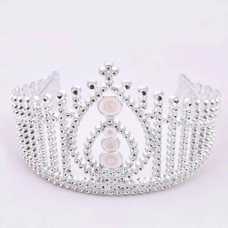 Moda partido plateado tiara de plástico/moda princesa coronaTiaras